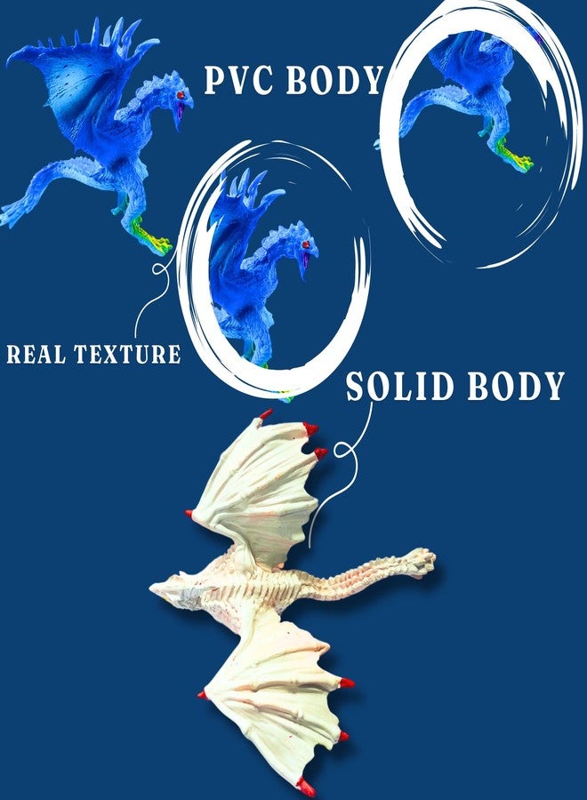 Mallexo مجموعة ألعاب ديناصورات تنانين طائرة واقعية من ماليكسو للأطفال من عمر 3 سنوات فما فوق | حجم كبير، 12 قطعة، ألعاب ديناصورات جذابة متعددة الألوان، هدية عيد ميلاد للأولاد والبنات، منتج تعليمي وديكور للأطفال (Dragon12) - Image 4